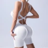 New cross-border seamless peach-butt yoga pants, cross-back sexy one-piece fitness wear and yoga wear set for women's summer Application Scenario